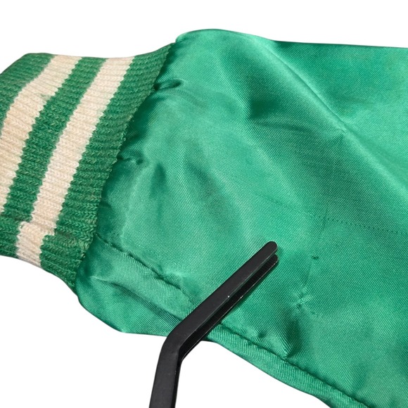 Vintage‎ Active Generation Producers Satin Green Snap Button Jacket Size Large - Picture 8 of 13